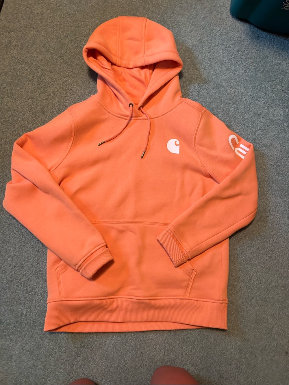 Carhartt Women’s Coral Hoodie with White Logo